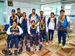 **EDS: IMAGE VIA @Media_SAI ON THURSDAY, SEPT 5, 2024.** New Delhi: First batch of the Indian Paralympics contingent upon their arrival, at the IGI Airport in New Delhi. (PTI Photo)(PTI09_05_2024_000162B) **EDS: IMAGE VIA @Media_SAI ON THURSDAY, SEPT 5, 2024.** New Delhi: First batch of the Indian Paralympics contingent upon their arrival, at the IGI Airport in New Delhi. (PTI Photo)(PTI09_05_2024_000162B)
