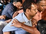 Sandip Ghosh being taken to Alipore judges district and session court in in Kolkata on Tuesday. (ANI) Sandip Ghosh being taken to Alipore judges district and session court in in Kolkata on Tuesday. (ANI)