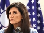 Nikki Haley, former United States Ambassador to the United Nations, listens to medias during her press conference before leaving Taipei, Taiwan, Saturday, Aug.24, 2024. (Chiang Ying-ying)