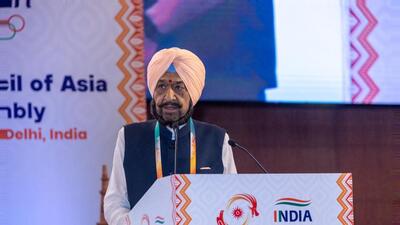 India’s seasoned sports administrator, Randhir Singh, was elected unanimously as Olympic Council of Asia president at the body’s general assembly in New Delhi on Sunday. (HT Photo) India’s seasoned sports administrator, Randhir Singh, was elected unanimously as Olympic Council of Asia president at the body’s general assembly in New Delhi on Sunday. (HT Photo)
