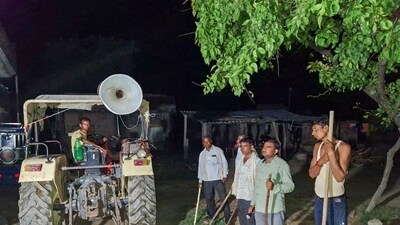 Bahraich: Locals stand guard with sticks and rods to keep a vigil amid wolf attacks, at Orahi village, in Bahraich district, early Wednesday, Sept. 4, 2024. As Uttar Pradesh's Bahraich grapples with wolf terror, an expert has said the series of attacks on the residents of Mehsi tehsil might be due to wolves "seeking revenge" for possible habitat loss or killing of their cubs. (PTI Photo) (PTI09_04_2024_000398A) (PTI) Bahraich: Locals stand guard with sticks and rods to keep a vigil amid wolf attacks, at Orahi village, in Bahraich district, early Wednesday, Sept. 4, 2024. As Uttar Pradesh's Bahraich grapples with wolf terror, an expert has said the series of attacks on the residents of Mehsi tehsil might be due to wolves "seeking revenge" for possible habitat loss or killing of their cubs. (PTI Photo) (PTI09_04_2024_000398A) (PTI)