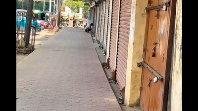 Shops remain closed at a market after five people were killed in a fresh violence at Jiribam district in Manipur on Saturday. (PTI) Shops remain closed at a market after five people were killed in a fresh violence at Jiribam district in Manipur on Saturday. (PTI)