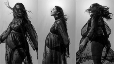 In this image, Deepika looks exquisite, wearing a sheer embroidered dress by one of her favourite designers, Sabyasachi's Welcome To New York collection. She wore a bralette and bikini bottoms underneath the see-through ensemble. (Instagram) In this image, Deepika looks exquisite, wearing a sheer embroidered dress by one of her favourite designers, Sabyasachi's Welcome To New York collection. She wore a bralette and bikini bottoms underneath the see-through ensemble. (Instagram)