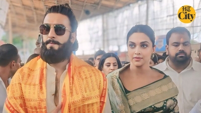 Ranveer Singh and Deepika Padukone attend Siddhivinayak Temple