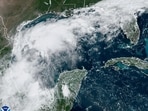 This Sunday, Sept. 8, 2024 satellite image provided by the National Oceanic and Atmospheric Administration shows a tropical disturbance in the Gulf of Mexico expected to bring significant rainfall to parts of Texas and Louisiana this week, possibly developing into a stronger storm, including a hurricane, according to the National Weather Service. (NOAA via AP)