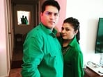 An old picture of actor Vikas Sethi and his wife Janhvi Sethi. An old picture of actor Vikas Sethi and his wife Janhvi Sethi.