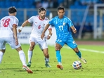 Still from India's match against Syria