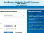JEECUP 2024: Round 6 allotment result for UPJEE out (jeecup.admissions.nic.in, screenshot)