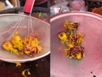 A viral video of deep-fried rose pakodas sparks mixed reactions online, with concerns about health risks. A viral video of deep-fried rose pakodas sparks mixed reactions online, with concerns about health risks.