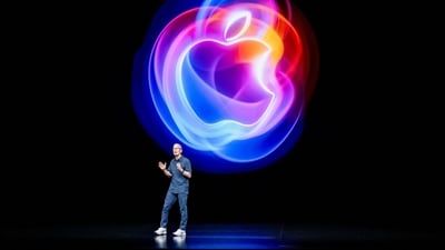 Tim Cook, chief executive officer of Apple Inc., during an event at Apple Park campus in Cupertino, California, US, on Monday, Sept. 9, 2024. Apple Inc. unveiled a new version of its smartwatch with a bigger screen and the ability to detect sleep apnea, part of an event Monday that will also include the iPhone 16 smartphone. (David Paul Morris/Bloomberg) Tim Cook, chief executive officer of Apple Inc., during an event at Apple Park campus in Cupertino, California, US, on Monday, Sept. 9, 2024. Apple Inc. unveiled a new version of its smartwatch with a bigger screen and the ability to detect sleep apnea, part of an event Monday that will also include the iPhone 16 smartphone. (David Paul Morris/Bloomberg)