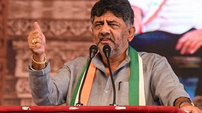 DK Shivakumar denies meetings with Kamala Harris and Barack Obama in his USA trip (PTI)