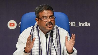 Dharmendra Pradhan rejected chief minister MK Stalin’s accusation that the “best performing states” were denied funds under the Samagra Shiksha scheme as they did not accept the NEP (PTI) Dharmendra Pradhan rejected chief minister MK Stalin’s accusation that the “best performing states” were denied funds under the Samagra Shiksha scheme as they did not accept the NEP (PTI)