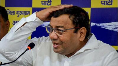 Haryana AAP chief Sushil Gupta said his party will release the names of candidates from all 90 seats in Haryana if the deal with the Congress is not finalised by Monday evening. (HT file photo)
