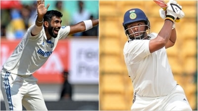 Jasprit Bumrah (L) is no longer the vice-captain. Will Sarfaraz Khan get to play? (PTI) Jasprit Bumrah (L) is no longer the vice-captain. Will Sarfaraz Khan get to play? (PTI)