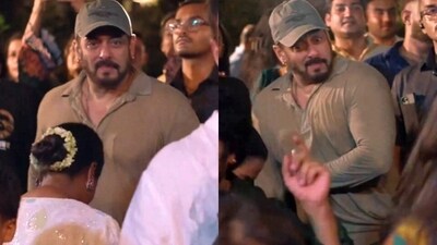 Salman Khan danced his heart out with family at Ganesh visarjan on Sunday. Salman Khan danced his heart out with family at Ganesh visarjan on Sunday.