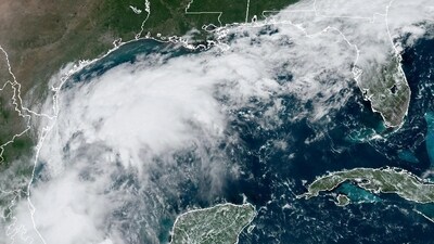 This Sunday, Sept. 8, 2024 satellite image provided by the National Oceanic and Atmospheric Administration shows a tropical disturbance in the Gulf of Mexico expected to bring significant rainfall to parts of Texas and Louisiana this week, possibly developing into a stronger storm, including a hurricane, according to the National Weather Service. (NOAA via AP) (AP) This Sunday, Sept. 8, 2024 satellite image provided by the National Oceanic and Atmospheric Administration shows a tropical disturbance in the Gulf of Mexico expected to bring significant rainfall to parts of Texas and Louisiana this week, possibly developing into a stronger storm, including a hurricane, according to the National Weather Service. (NOAA via AP) (AP)