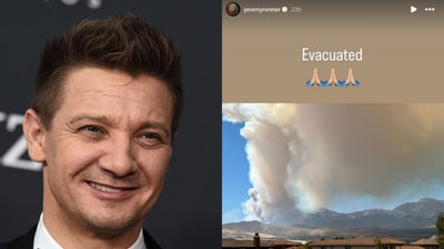Jeremy Renner posted videos and photos of the encroaching Davis Fire (File Images/X/Jeremy Renner)