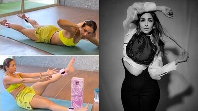 Malaika Arora shares new workouts to strengthen back and hip flexors. (Instagram ) Malaika Arora shares new workouts to strengthen back and hip flexors. (Instagram )
