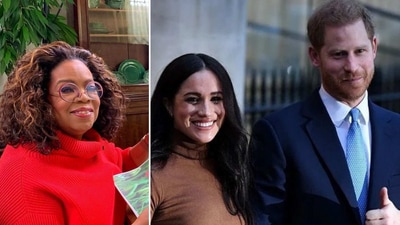 Oprah Winfrey , Meghan Markle and Prince Harry. (Instagram)