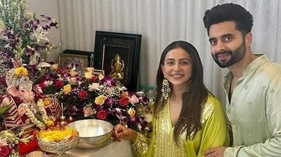 Rakul Preet Singh with husband Jackky Bhagnani.