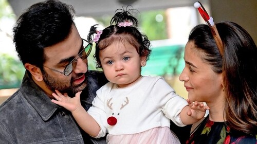 Ranbir Kapoor with his daughter Raha Kapoor and wife Alia Bhatt Ranbir Kapoor with his daughter Raha Kapoor and wife Alia Bhatt