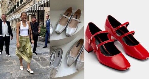The Mary Jane variant of ballet flats are blowing up: Pictured here on Zendaya The Mary Jane variant of ballet flats are blowing up: Pictured here on Zendaya