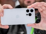 The Apple iPhone 16 Pro Max during an event at Apple Park campus in Cupertino, California, US. The Apple iPhone 16 Pro Max during an event at Apple Park campus in Cupertino, California, US.