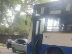 Bengaluru state-run bus travels in opposite direction on busy road to avoid traffic, driver booked. Video Bengaluru state-run bus travels in opposite direction on busy road to avoid traffic, driver booked. Video