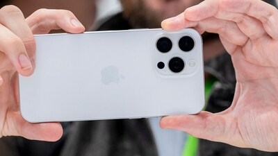 The Apple iPhone 16 Pro Max during an event at Apple Park campus in Cupertino, California, US. (Bloomberg)