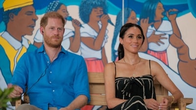 At an Oprah Winfrey event, Meghan Markle described her current life with Prince Harry as a "chapter of joy". (Colombia Vice Presidency/Handout via REUTERS) (via REUTERS)