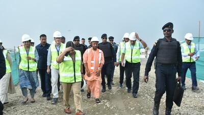 Chief minister Adityanath on Tuesday also announced the formation of a task force to accelerate Noida’s transformation and development. (HT Photo) Chief minister Adityanath on Tuesday also announced the formation of a task force to accelerate Noida’s transformation and development. (HT Photo)