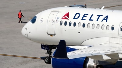 FILE - A Delta Air Lines jet leaves the gate, July 19, 2024, at Logan International Airport in Boston. (AP Photo/Michael Dwyer, File) (AP) FILE - A Delta Air Lines jet leaves the gate, July 19, 2024, at Logan International Airport in Boston. (AP Photo/Michael Dwyer, File) (AP)
