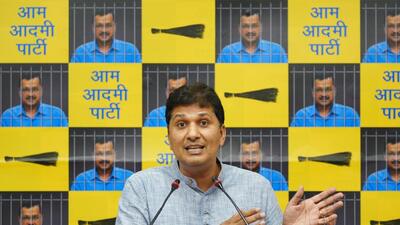 Delhi minister Saurabh Bharadwaj. (HT Archive)