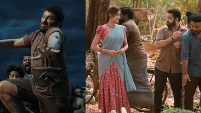 Saif Ali Khan, Janhvi Kapoor and Jr NTR in the trailer of Devara Saif Ali Khan, Janhvi Kapoor and Jr NTR in the trailer of Devara