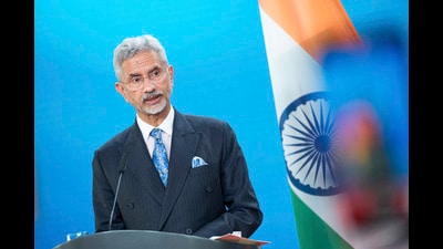 External affairs minister S Jaishankar in Berlin on Tuesday. (AP) External affairs minister S Jaishankar in Berlin on Tuesday. (AP)