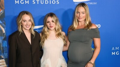 Margot Robbie flaunted her baby bump at the premiere of My Old Ass, which is directed by Megan Park and stars Maisy Stella. REUTERS/Etienne Laurent (REUTERS)
