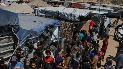 At least 40 killed, 60 injured in Israeli attack on tent camp for displaced Palestinians in southern Gaza (REUTERS/Hatem Khaled - representational image of a tent camp in Al-Mawasi area) (REUTERS)