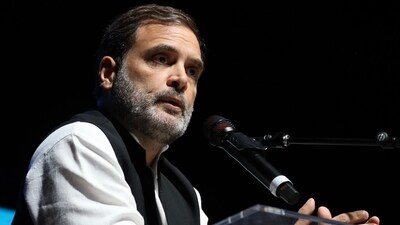 Congress MP Rahul Gandhi addresses the Indian Diaspora, at Dallas in Texas, USA. (PTI) Congress MP Rahul Gandhi addresses the Indian Diaspora, at Dallas in Texas, USA. (PTI)