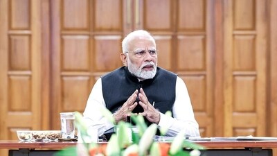 Prime Minister Narendra Modi chairs the first General Board meeting of the newly formed Anusandhan National Research Foundation in Delhi on Tuesday. (ANI)