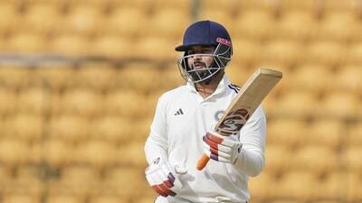 Rishabh Pant celebrates his half century during Duleep Trophy 2024. (PTI)
