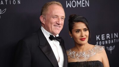 At the star-studded event, actor Salma Hayek joined her husband, Francois-Henri Pinault, who is the CEO of the company Kering, which owns luxury brands such as Gucci, Balenciaga, Saint Laurent, Alexander McQueen, and Bottega Veneta. (Getty Images via AFP)