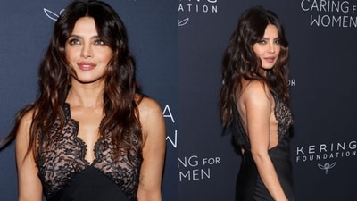 Priyanka Chopra Jonas brings back lace with a bold twist at the Kering Foundation dinner Priyanka Chopra Jonas brings back lace with a bold twist at the Kering Foundation dinner