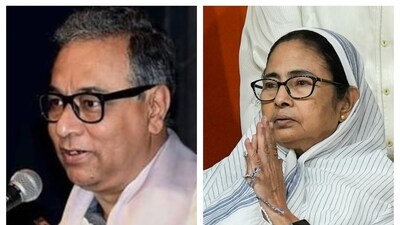 Jawhar Sircar (L) and West Bengal chief minister Mamata Banerjee (R).