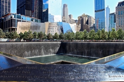 A view of the 9/11 Memorial in New York.