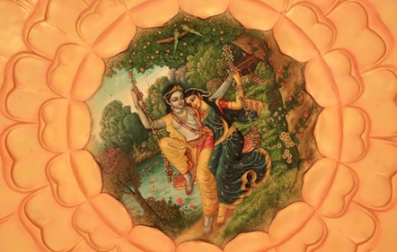 Radha and Krishna's bond of love is forever. Radha and Krishna's bond of love is forever.