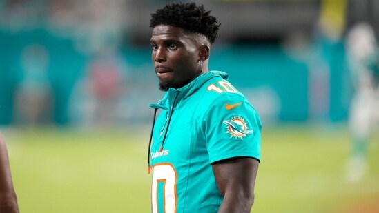 Bodycam footage is released from Tyreek Hill's chaotic detainment on Sunday. (AP Photo/Wilfredo Lee) (AP)