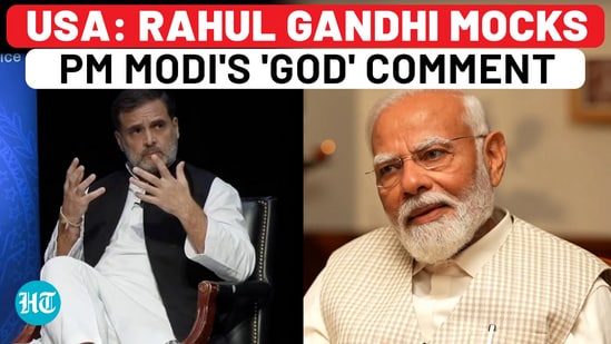 In USA, Rahul Gandhi Mocks PM Modi's 'God' Comment - Psychological Collapse… In USA, Rahul Gandhi Mocks PM Modi's 'God' Comment - Psychological Collapse…