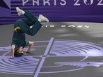 Australia's Rachael Gunn, known as B-Girl Raygun, competes at the breaking competition at the Paris Olympics. (AP) Australia's Rachael Gunn, known as B-Girl Raygun, competes at the breaking competition at the Paris Olympics. (AP)