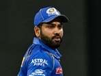 Rohit Sharma looks on during the Indian Premier League (IPL) Twenty20 cricket match between Mumbai Indians and Lucknow Super Giants at the Wankhede Stadium Rohit Sharma looks on during the Indian Premier League (IPL) Twenty20 cricket match between Mumbai Indians and Lucknow Super Giants at the Wankhede Stadium