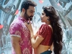 Jr NTR and Janhvi Kapoor in a still from Devara: Part 1.